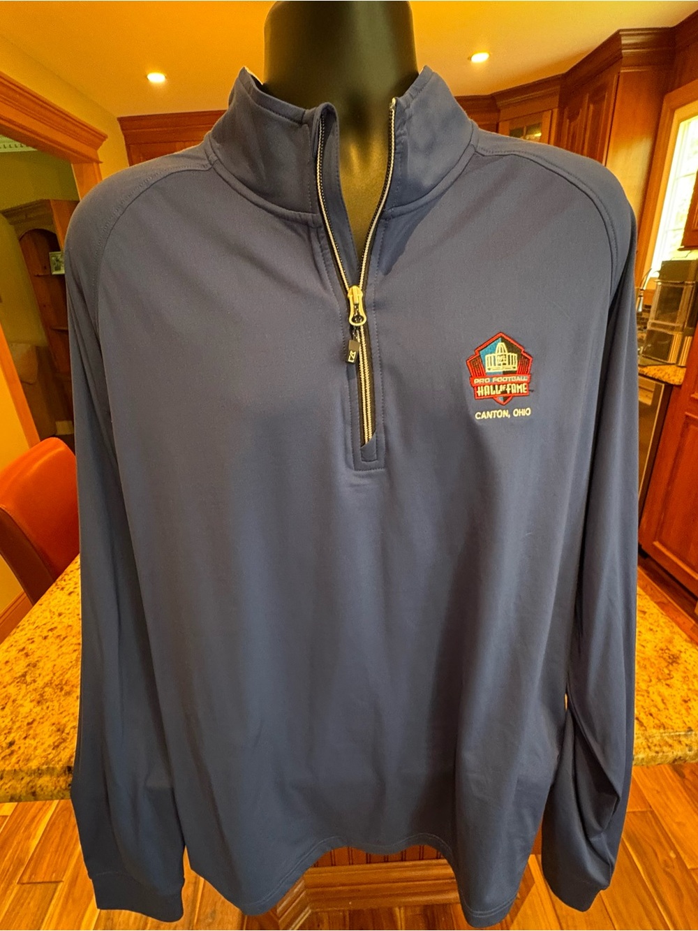Cutter & Buck Blue Half-Zip Pro Football hall of Fame Pullover. NWT. $69 retail
